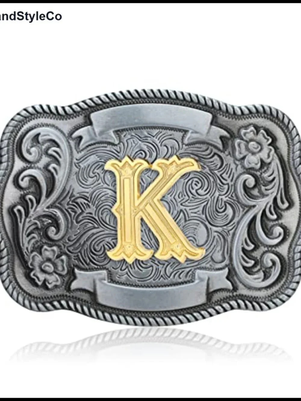 Western Belt Buckle for Men Women Cowboy Initial Letter ABC to Z